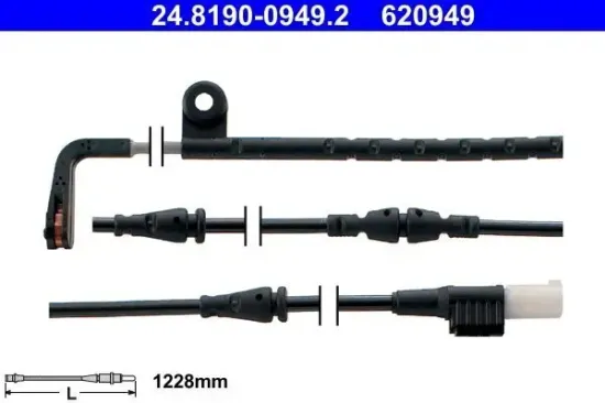 Warnkontakt, Bremsbelagverschleiß Vorderachse ATE 24.8190-0949.2 Bild Warnkontakt, Bremsbelagverschleiß Vorderachse ATE 24.8190-0949.2