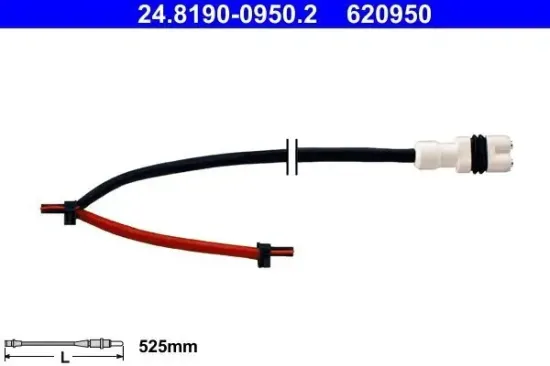 Warnkontakt, Bremsbelagverschleiß Vorderachse ATE 24.8190-0950.2 Bild Warnkontakt, Bremsbelagverschleiß Vorderachse ATE 24.8190-0950.2