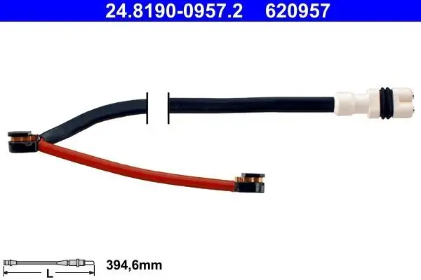 Warnkontakt, Bremsbelagverschleiß Vorderachse links ATE 24.8190-0957.2