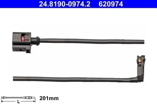 Warnkontakt, Bremsbelagverschleiß ATE 24.8190-0974.2 Bild Warnkontakt, Bremsbelagverschleiß ATE 24.8190-0974.2