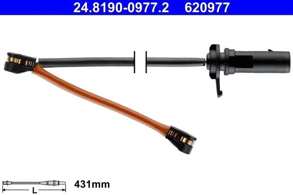 Warnkontakt, Bremsbelagverschleiß Vorderachse ATE 24.8190-0977.2