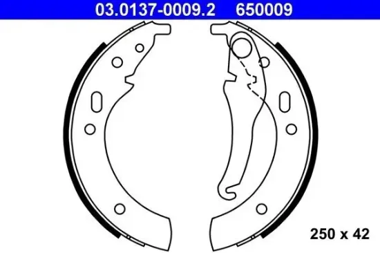 Bremsbackensatz ATE 03.0137-0009.2 Bild Bremsbackensatz ATE 03.0137-0009.2