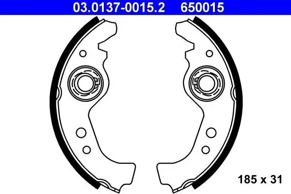 Bremsbackensatz ATE 03.0137-0015.2