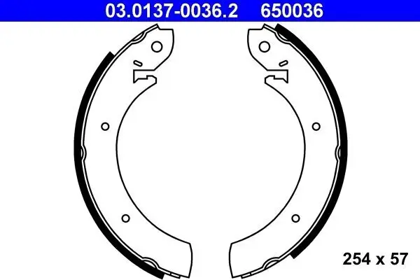 Bremsbackensatz ATE 03.0137-0036.2