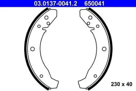 Bremsbackensatz ATE 03.0137-0041.2 Bild Bremsbackensatz ATE 03.0137-0041.2