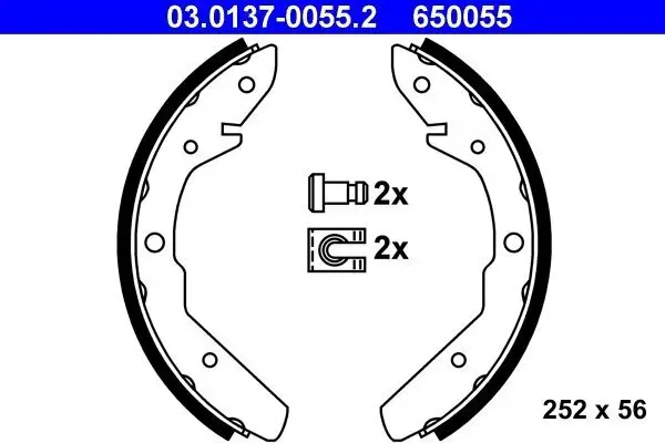 Bremsbackensatz Hinterachse ATE 03.0137-0055.2