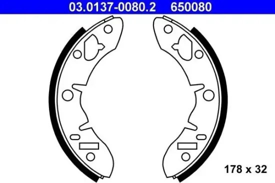 Bremsbackensatz ATE 03.0137-0080.2 Bild Bremsbackensatz ATE 03.0137-0080.2
