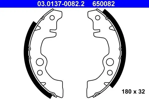 Bremsbackensatz ATE 03.0137-0082.2