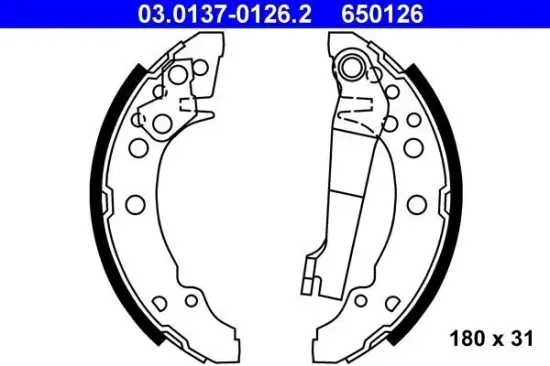 Bremsbackensatz ATE 03.0137-0126.2 Bild Bremsbackensatz ATE 03.0137-0126.2