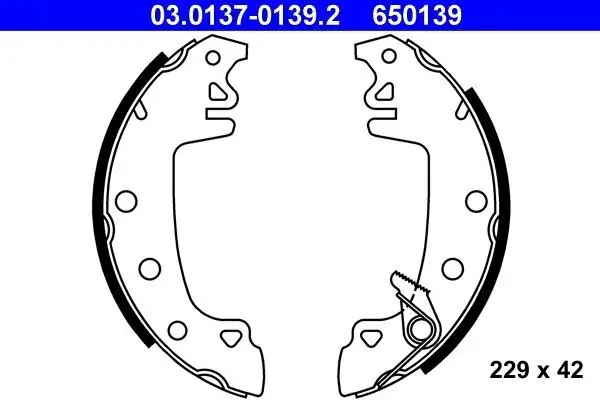 Bremsbackensatz ATE 03.0137-0139.2