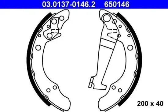 Bremsbackensatz ATE 03.0137-0146.2 Bild Bremsbackensatz ATE 03.0137-0146.2