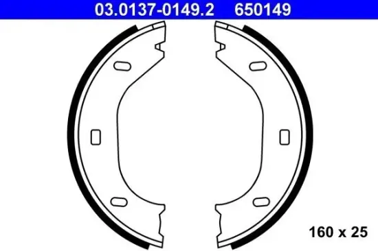 Bremsbackensatz, Feststellbremse ATE 03.0137-0149.2 Bild Bremsbackensatz, Feststellbremse ATE 03.0137-0149.2