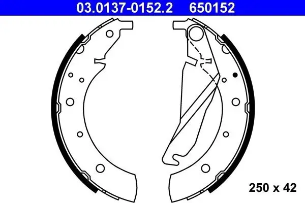 Bremsbackensatz Hinterachse ATE 03.0137-0152.2