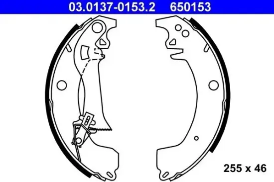 Bremsbackensatz ATE 03.0137-0153.2 Bild Bremsbackensatz ATE 03.0137-0153.2