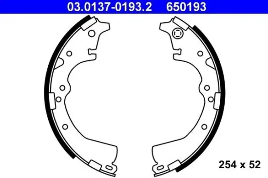 Bremsbackensatz Hinterachse ATE 03.0137-0193.2 Bild Bremsbackensatz Hinterachse ATE 03.0137-0193.2