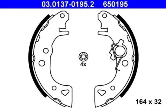 Bremsbackensatz ATE 03.0137-0195.2 Bild Bremsbackensatz ATE 03.0137-0195.2