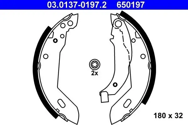 Bremsbackensatz ATE 03.0137-0197.2