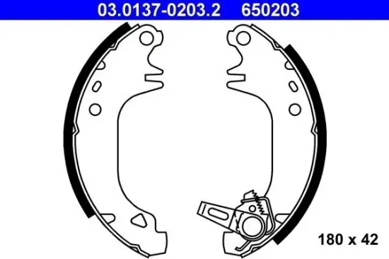 Bremsbackensatz ATE 03.0137-0203.2 Bild Bremsbackensatz ATE 03.0137-0203.2