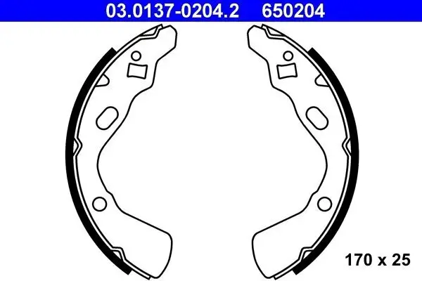 Bremsbackensatz Hinterachse ATE 03.0137-0204.2