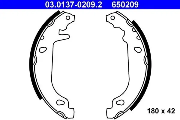 Bremsbackensatz ATE 03.0137-0209.2