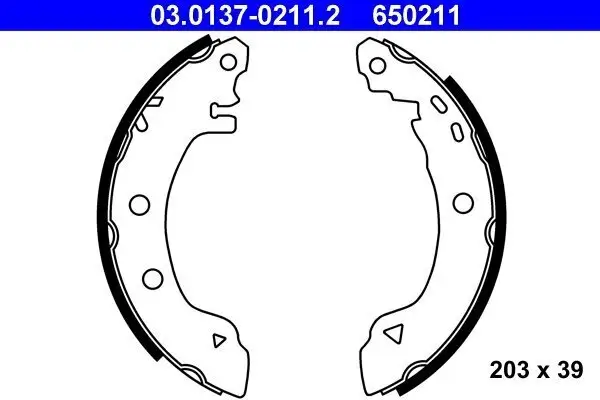 Bremsbackensatz ATE 03.0137-0211.2