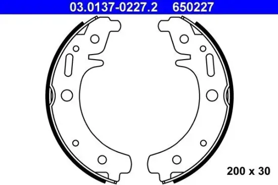 Bremsbackensatz Vorderachse ATE 03.0137-0227.2 Bild Bremsbackensatz Vorderachse ATE 03.0137-0227.2
