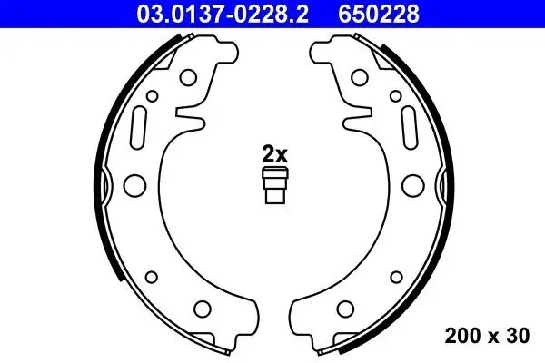 Bremsbackensatz Hinterachse ATE 03.0137-0228.2