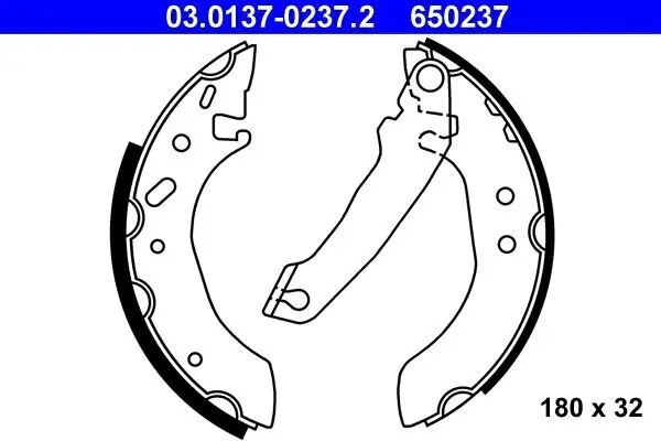 Bremsbackensatz ATE 03.0137-0237.2