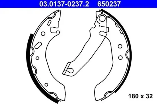 Bremsbackensatz ATE 03.0137-0237.2 Bild Bremsbackensatz ATE 03.0137-0237.2