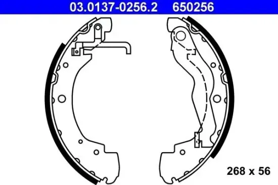 Bremsbackensatz ATE 03.0137-0256.2 Bild Bremsbackensatz ATE 03.0137-0256.2