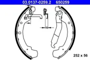 Bremsbackensatz ATE 03.0137-0259.2