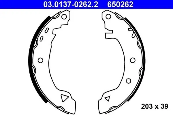 Bremsbackensatz ATE 03.0137-0262.2