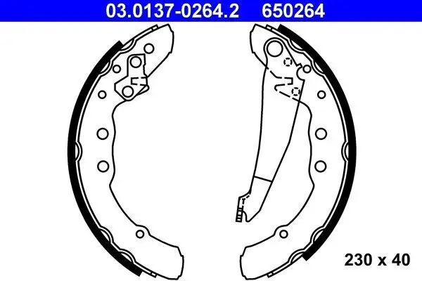 Bremsbackensatz ATE 03.0137-0264.2