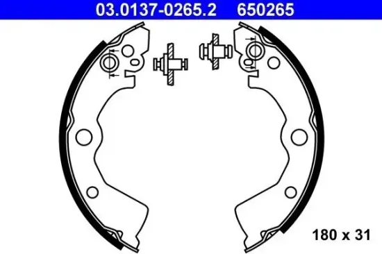 Bremsbackensatz Hinterachse ATE 03.0137-0265.2 Bild Bremsbackensatz Hinterachse ATE 03.0137-0265.2