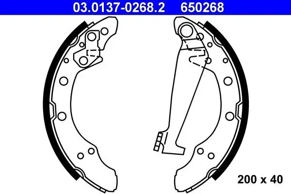 Bremsbackensatz ATE 03.0137-0268.2