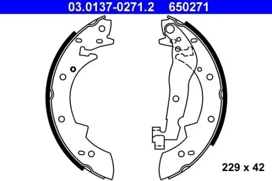 Bremsbackensatz ATE 03.0137-0271.2 Bild Bremsbackensatz ATE 03.0137-0271.2