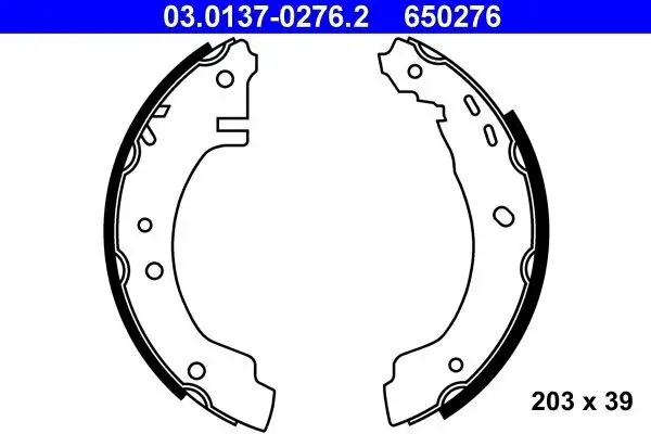 Bremsbackensatz Hinterachse ATE 03.0137-0276.2