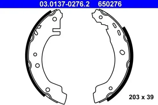 Bremsbackensatz Hinterachse ATE 03.0137-0276.2 Bild Bremsbackensatz Hinterachse ATE 03.0137-0276.2