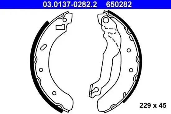 Bremsbackensatz ATE 03.0137-0282.2 Bild Bremsbackensatz ATE 03.0137-0282.2