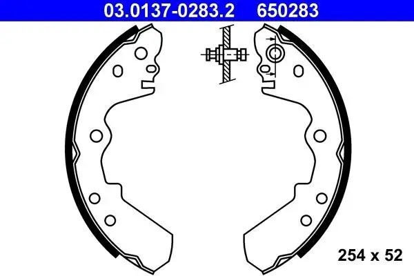 Bremsbackensatz ATE 03.0137-0283.2