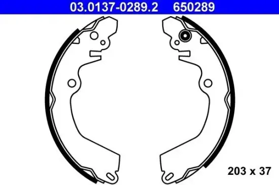 Bremsbackensatz ATE 03.0137-0289.2 Bild Bremsbackensatz ATE 03.0137-0289.2