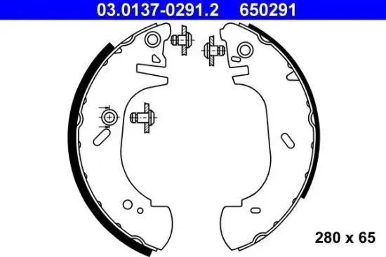 Bremsbackensatz ATE 03.0137-0291.2 Bild Bremsbackensatz ATE 03.0137-0291.2