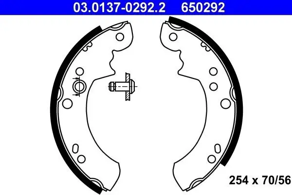 Bremsbackensatz Hinterachse ATE 03.0137-0292.2