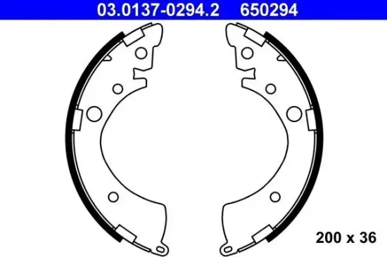 Bremsbackensatz ATE 03.0137-0294.2 Bild Bremsbackensatz ATE 03.0137-0294.2