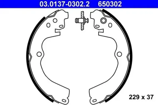 Bremsbackensatz Hinterachse ATE 03.0137-0302.2 Bild Bremsbackensatz Hinterachse ATE 03.0137-0302.2