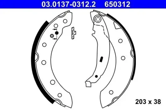 Bremsbackensatz ATE 03.0137-0312.2 Bild Bremsbackensatz ATE 03.0137-0312.2