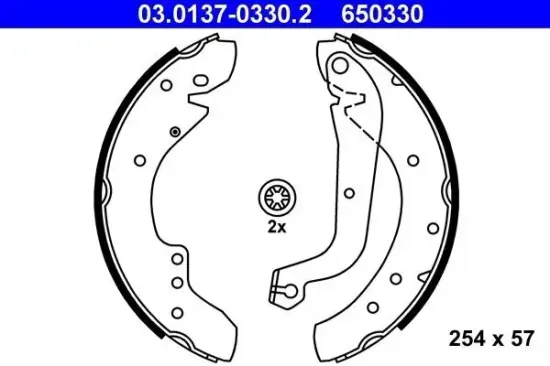 Bremsbackensatz ATE 03.0137-0330.2 Bild Bremsbackensatz ATE 03.0137-0330.2