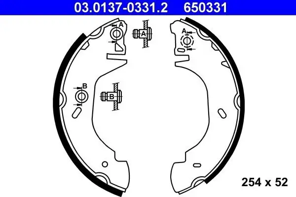 Bremsbackensatz ATE 03.0137-0331.2