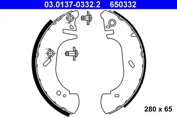 Bremsbackensatz ATE 03.0137-0332.2