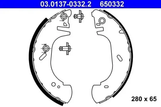 Bremsbackensatz ATE 03.0137-0332.2 Bild Bremsbackensatz ATE 03.0137-0332.2